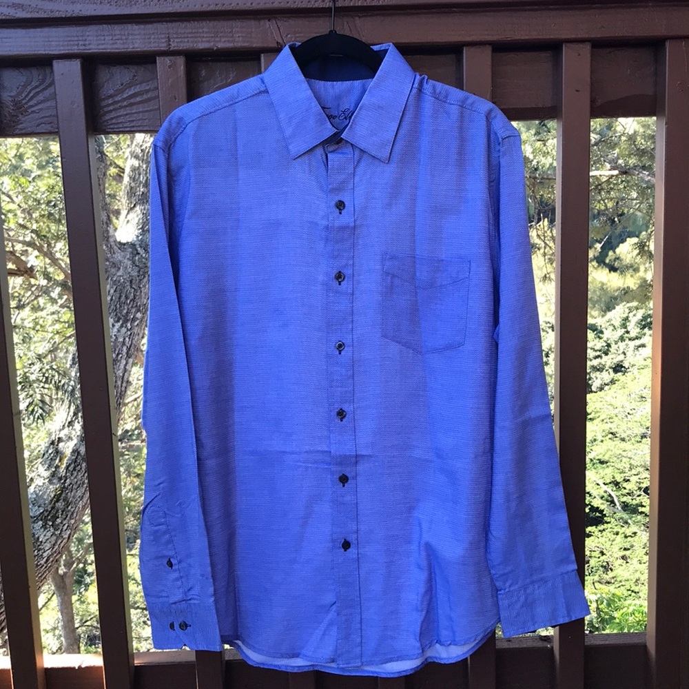 Tasso Elba Long Sleeve Dress Shirt Size M